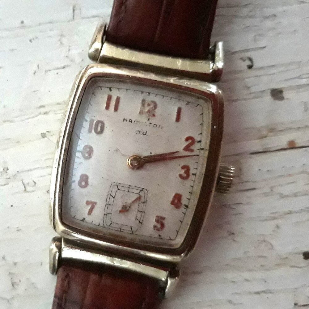 Vintage HAMILTON 10k GF Mechanical Tonneau Watch US Pat # 2467062 RUNNING